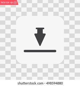 Download icon. Upload button. Flat style.