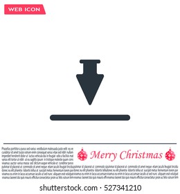 Download icon. Upload button. Flat style.