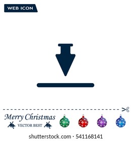 Download icon. Upload button. Flat style.