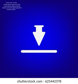 Download icon. Upload button. Flat style.