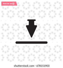 Download icon. Upload button. Flat style.