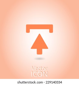 Download icon. Upload button. Load symbol. Flat style