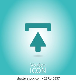 Download icon. Upload button. Load symbol. Flat style