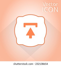 Download icon. Upload button. Load symbol. Flat style