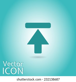 Download icon. Upload button. Load symbol. Flat style