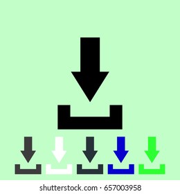 Download icon. Upload button. Load symbol vector eps10.