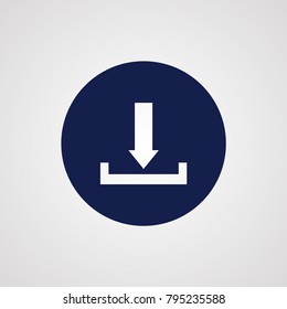 Download icon. Upload button. Load symbol. Vector illustration