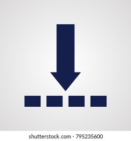 Download icon. Upload button. Load symbol. Vector
