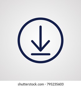 Download icon. Upload button. Load symbol. Vector