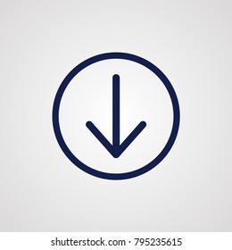 Download icon. Upload button. Load symbol. Vector