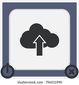 Download icon. Upload button. Load symbol. Vector