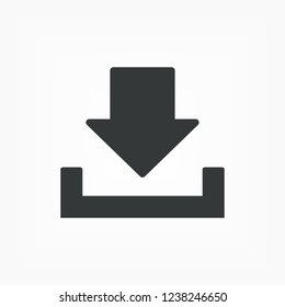 Download icon. Upload button. icon . Vector  Eps 10 
