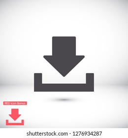 Download icon. Upload button. icon . Vector  Eps 10 