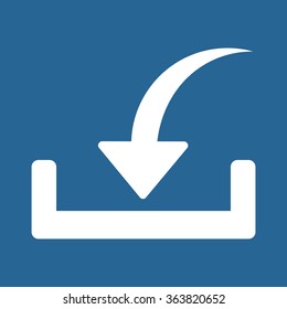 Download icon. Upload button icon, vector illustration. Modern design. Flat design style