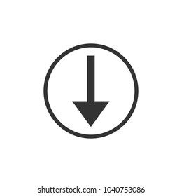 Download icon. Upload, Load sign, symbol. Vector illustration. Flat design.