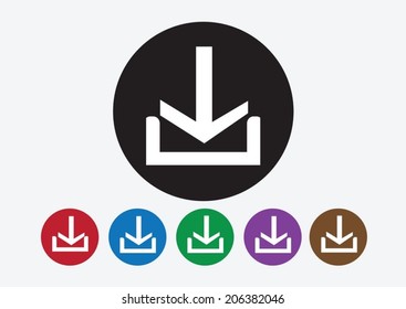 Download icon and Upload symbol button