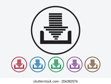 Download icon and Upload symbol button