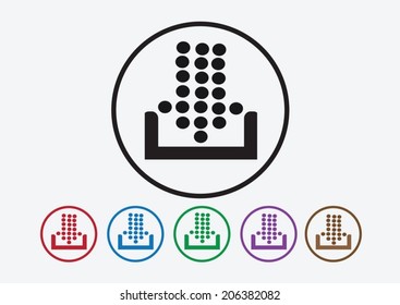 Download icon and Upload symbol button