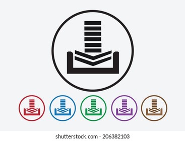 Download icon and Upload symbol button