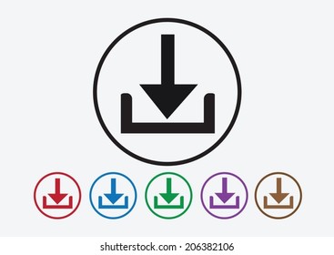 Download icon and Upload symbol button