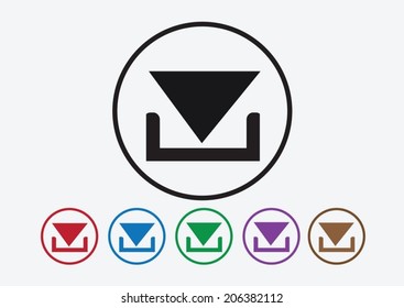Download icon and Upload symbol button