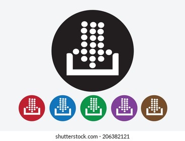Download icon and Upload symbol button