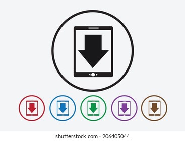 Download icon and Upload symbol button