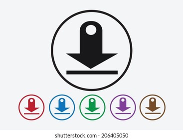 Download icon and Upload symbol button