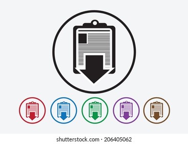 Download icon and Upload symbol button