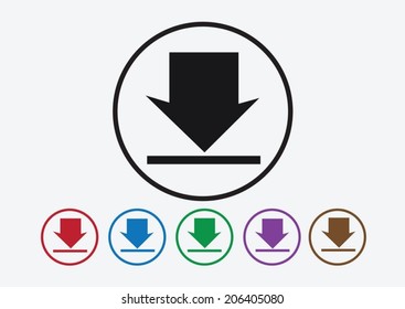Download icon and Upload symbol button