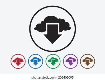 Download icon and Upload symbol button