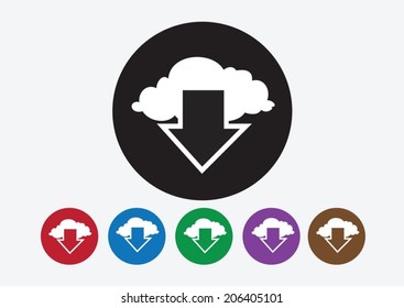 Download icon and Upload symbol button