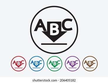 Download icon and Upload symbol button