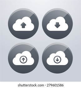 Download icon, Download, Upload, Upload icon, Vector Illustration