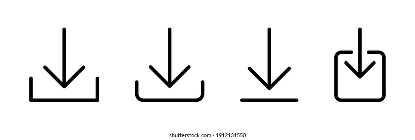Download-Icon-Vektorgrafik. Vektorsymbol herunterladen