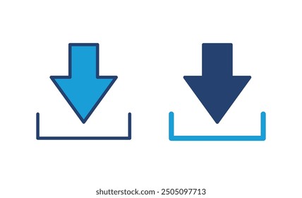Vector de icono de Descarga. Icono de Vector de Descarga