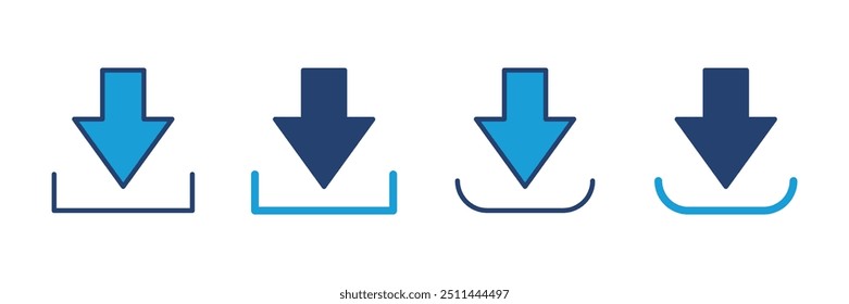 Vector de icono de Descarga. Icono de Vector de Descarga