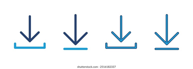 Vector de icono de Descarga. Icono de Vector de Descarga