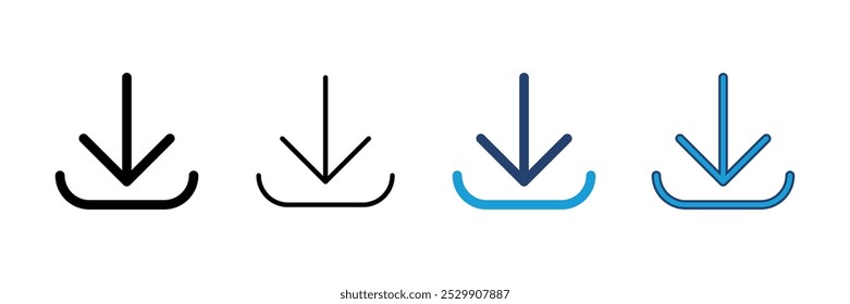 Download icon vector. Download vector icon