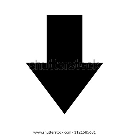 Download icon vector, arrow symbol. Simple, flat design for web or mobile app