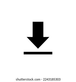 Download-Icon-Vektorgrafik. Pfeilsymbol für Schwarzen Download