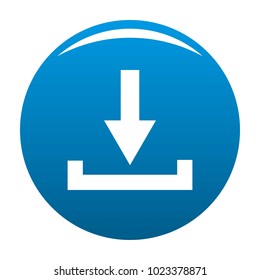 Download icon vector blue circle isolated on white background 