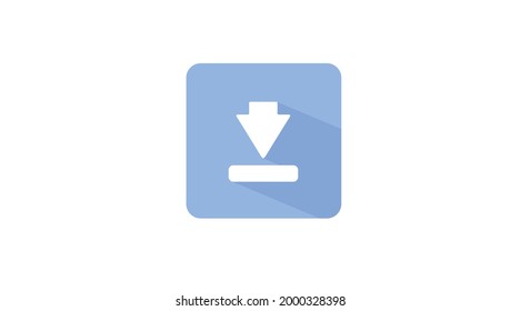 Download Icon. Vector blue isolated editable illustration of a download sign