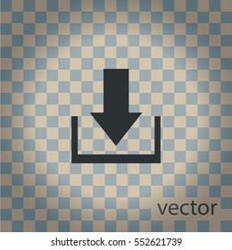 Download icon, vector button