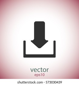 Download icon, vector button