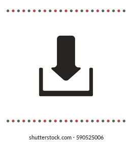 Download icon, vector button