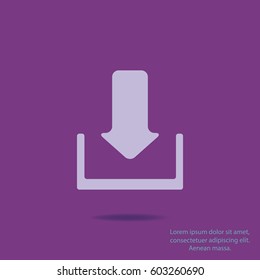 Download icon, vector button