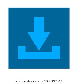 Download icon - vector download button, downloading sign symbol