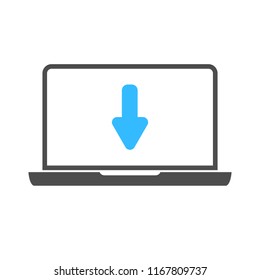 Download icon - vector download button, downloading sign symbol