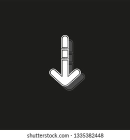 Download icon - vector download button, downloading sign symbol